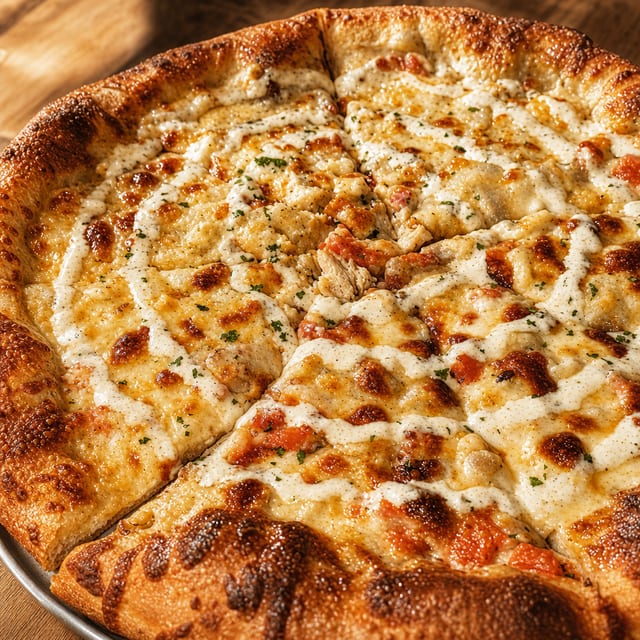 Chicken Bacon Ranch Pizza (4-cut).