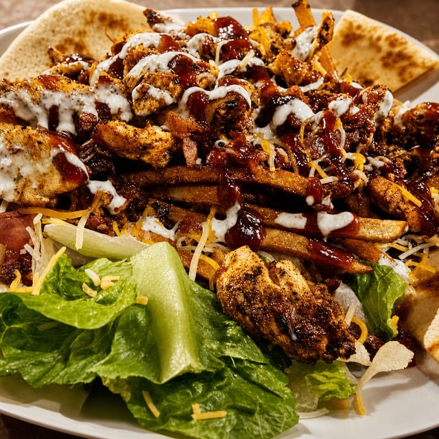 BBQ Bacon Cajun Chicken Salad.