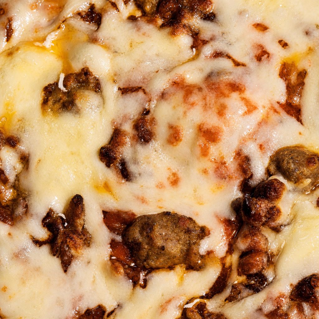 Meatball Pizza (4-cut).